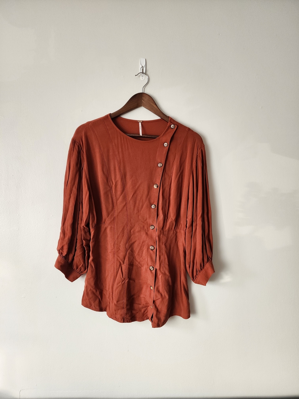 Free People Side Button Blouse